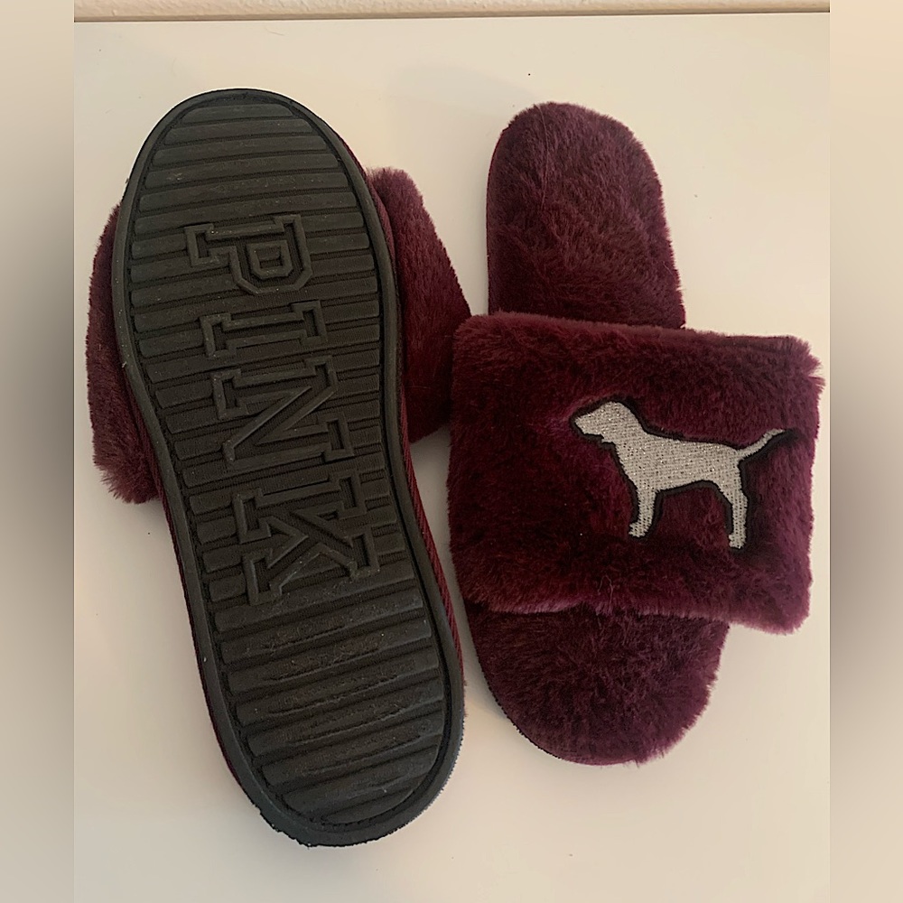 Maroon/purple PINK slippers/slides